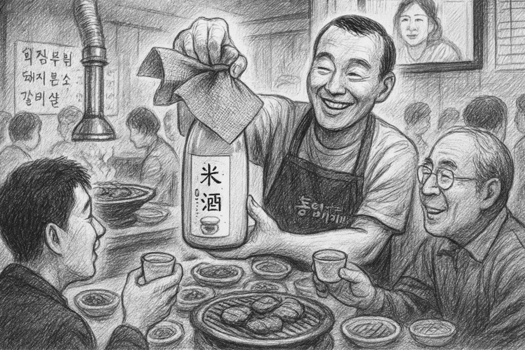 经营细节 | 满场送自酿米酒的韩国烤肉老板
